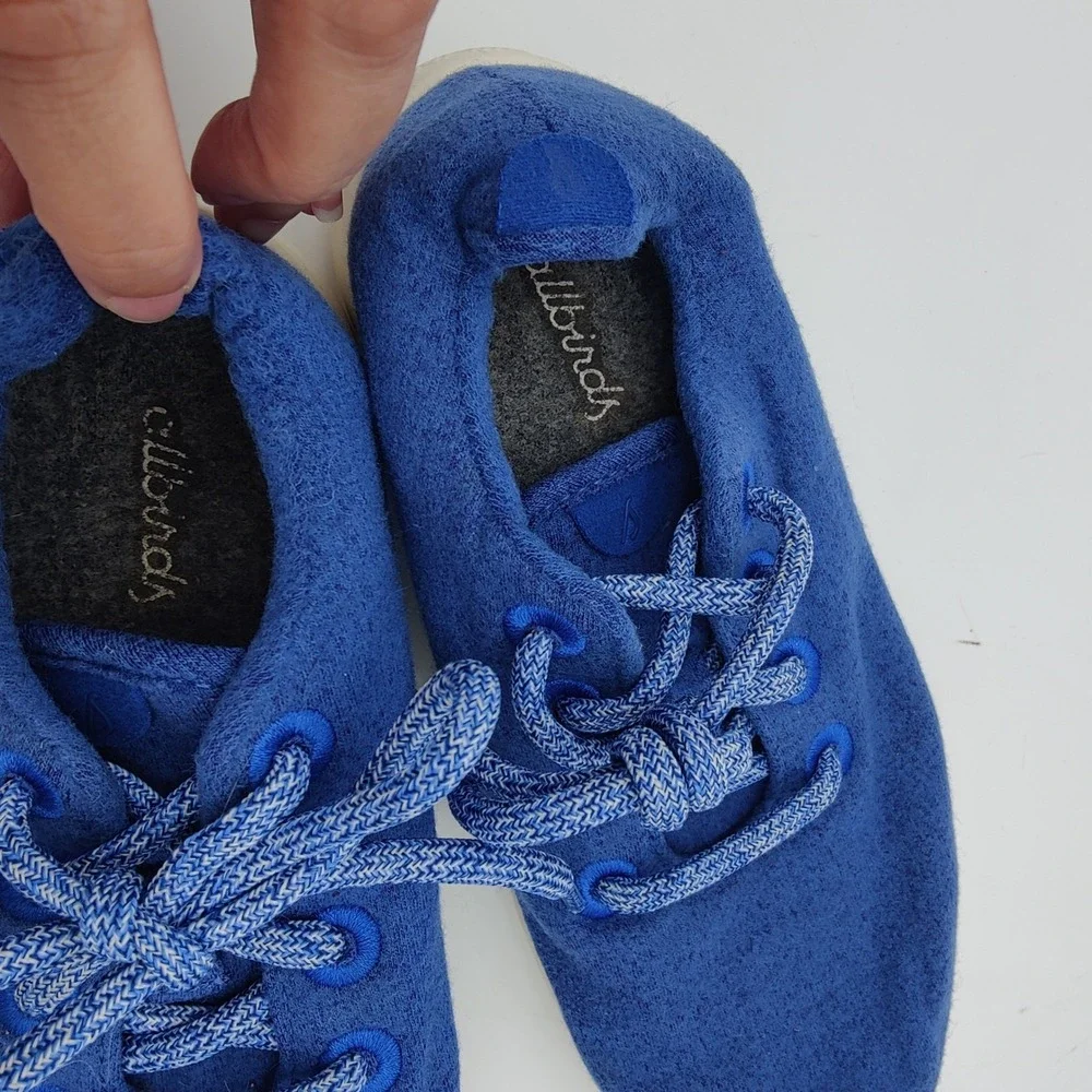 Allbirds Womens Gorpcore Minimalist Eco Wool Runner Sneaker 6 Blue Walking Shoes